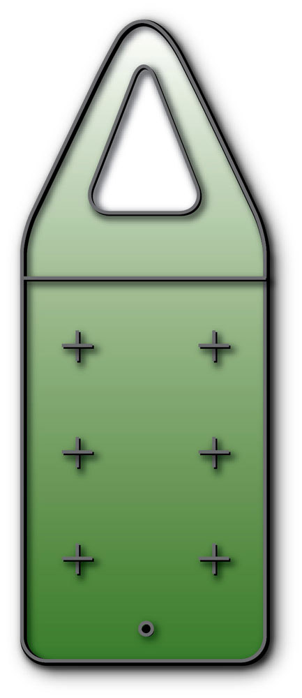 6 Slit Mini Pouch Green - 50 per case - Hanging Baskets
